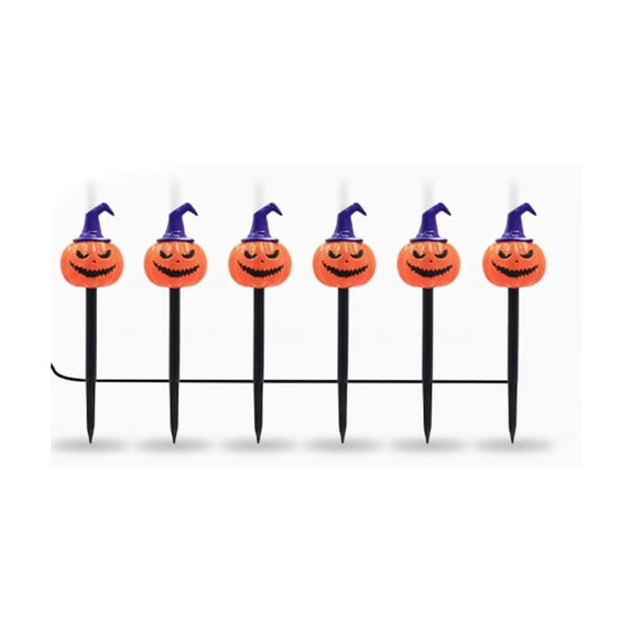 Solar Halloween Outdoor Lights – 5-in-1 Pumpkin & Ghost Stake Lights, Spooky Witch Yard Decorations, Waterproof Garden Pathway Lights for Halloween Party