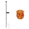 thumbnail image 1 of Solar Hand Blown Glass Rose Garden Stake Light Outdoor Decorative Ground Insert Art Glass Flower Yard Ornament, 1 of 7