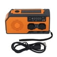 Solar Hand Powered Radio Emergency Charger LED Flashlight IPX3
