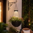 thumbnail image 1 of Solar Hanging Flower Pot with Light, LED Planter Basket Outdoor Suspended Pot for Patio Yard Garden Decor, 1 of 9