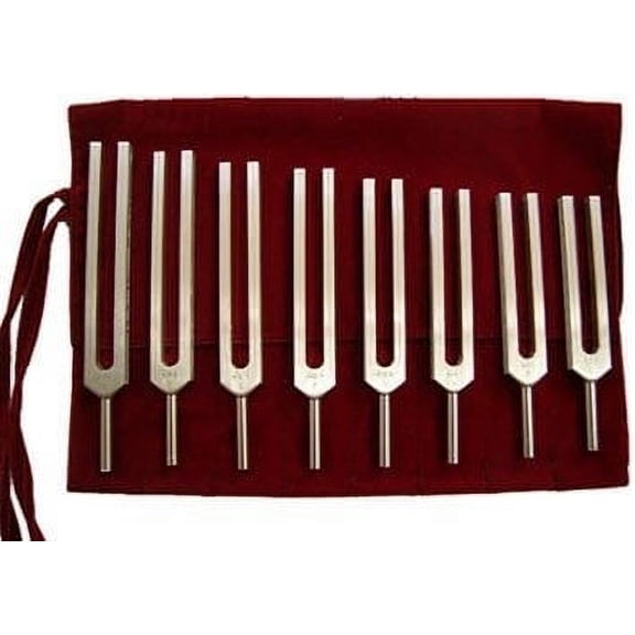 Solar Harmonic Spectrum Tuning Fork Kit With Velvet Pouch