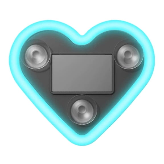 Solar Heart-Shaped LED Love Light, Waterproof Romantic Neon Car Window Lamp with Auto On/Off, Multi-Color Ambient Light for Home or Vehicle Decor