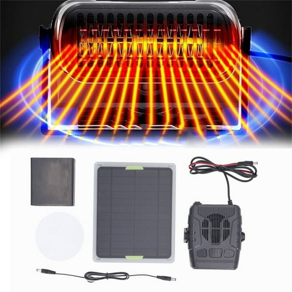 Solar Heater for Chicken Coop, Portable Car Solar Powered Heater, Solar Heater for Greenhouse, Dog House Heater Solar Panel Kit with Overheat Protection, Chicken Coop Heater Solar Powered 20W