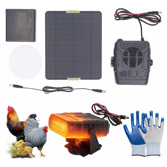 Solar Heater For Greenhouse, Solar Powered Heater For Chicken Coop, Solar Powered Heater For Shed, Weather-Resistant, Easy Mount