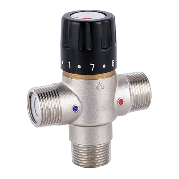 Solar Heater Thermostatic Mixing Valve 3/4 Inch DN20 Connections Hot Cold Water TMV Pipe Valve Thermostat Home Improvement
