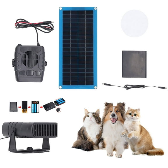 Solar Heater for Chicken Coop, Chicken Coop Heater for Winter, 30W Solar Powered Heaters with Overheat Protection, for Drying Heating Pet House