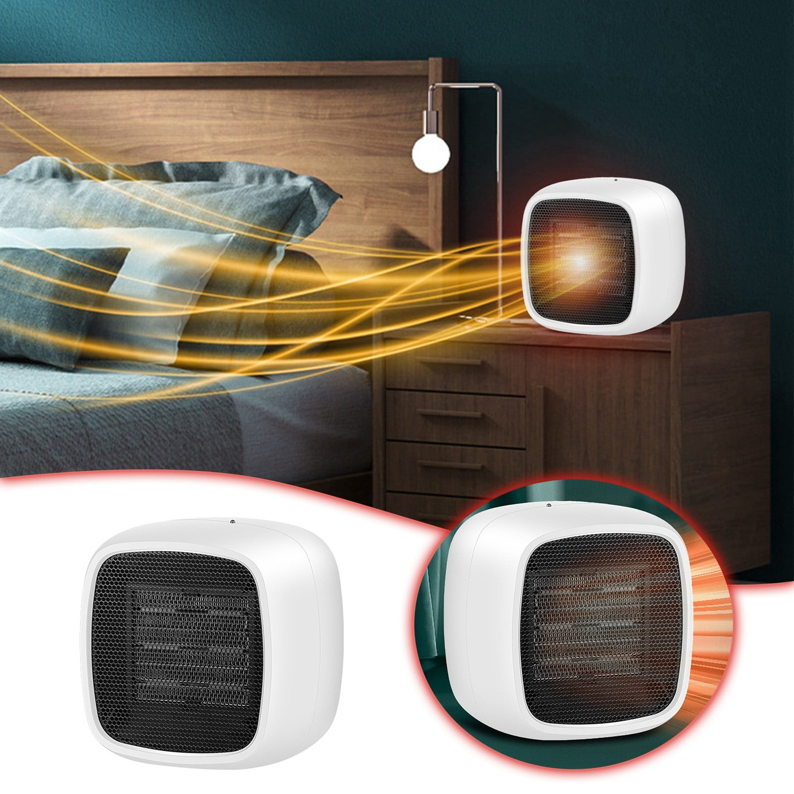 Solar Heaters with Temperature Damper Dish Space Indoor Desktop Heater Computer The Big Heat to