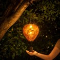 thumbnail image 1 of Solar Hot Air Balloon Hanging Light for Garden and Patio, Waterproof LED Lantern for Tree and Pergola, Floral Relief Accent for Balcony, Auto On/Off Outdoor Illumination, Unique Holiday Decor, 1 of 6