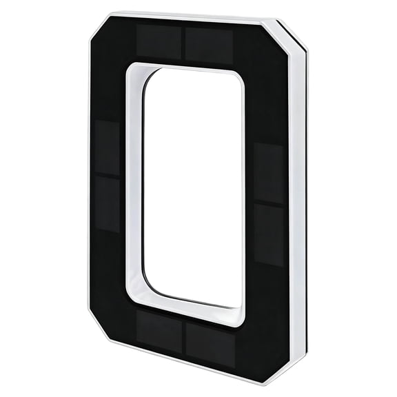 Solar, House Number Plaque, 7X13 In, Address Plaque, Lighted House Address Sign, Silver Wall Decor, Front Entrance Placement, Black Backing, 1 Pc