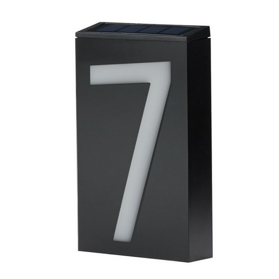 Solar House Number Sign Light, Waterproof Digital Address Light for Outdoor, Modern LED Mailbox Light for Post Fence Gate, Automatic Solar Powered Illuminated Number Plaque for Night
