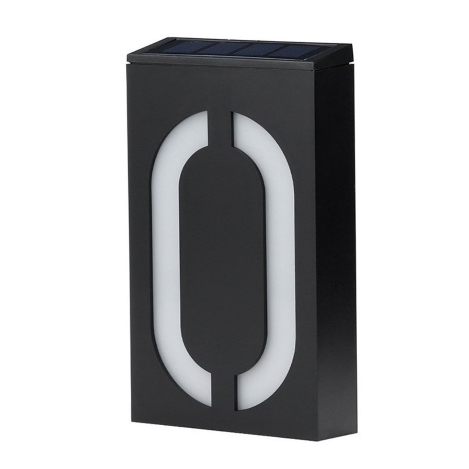 Solar House Number Sign Light, Waterproof Digital Address Light for Outdoor, Modern LED Mailbox Light for Post Fence Gate, Automatic Solar Powered Illuminated Number Plaque for Night