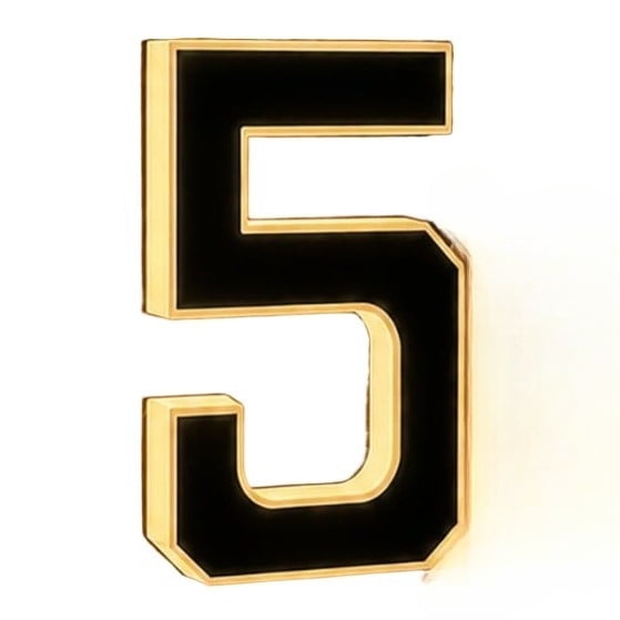 Solar House Numbers for Outside, LED Light Up Solar Address Numbers, IP65 Waterproof, Auto On/Off, No-Drill Adhesive or Screw Mount, for House, Yard, Fence, Garage (2, 4.7 inch)