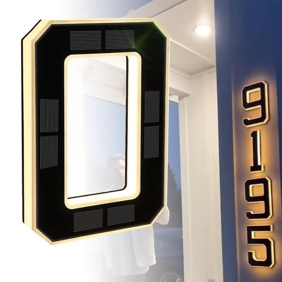 Solar House Numbers for Outside, Lighted House Numbers Solar Powered House Numbers, Light Up Waterproof Address Numbers Signs for Home, Easy DIY Install, 8–12h Night Visibility