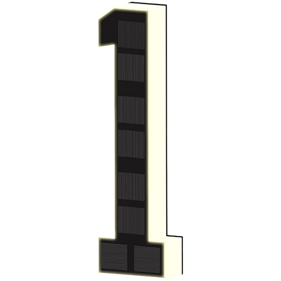 Solar House Numbers for Outside, Oimcto 2026 New Light Up Address Numbers, No Drill Adhesive or Screw Mount, Ip65 Led Illuminated Modern Address Sign, Dusk to Dawn, 9 Inch Backlit, 1