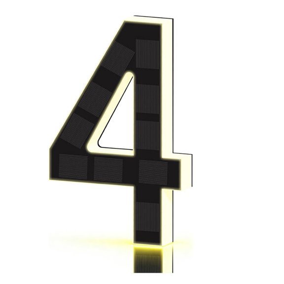 Solar House Numbers for Outside, Light Up Address Numbers for House, Auto On/Off from Dusk to Dawn for Home, Yard, Wall