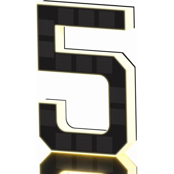 Solar House Numbers for Outside, Lighted LED Address Sign with Dusk to Dawn Auto On/Off, Waterproof Address Plaque for House, Garage & Fence