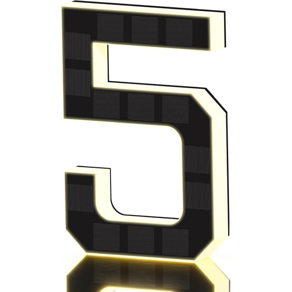 Solar House Numbers for Outside, Lighted LED Address Sign with Dusk to Dawn Auto On/Off, Waterproof Address Plaque for House, Garage & Fence