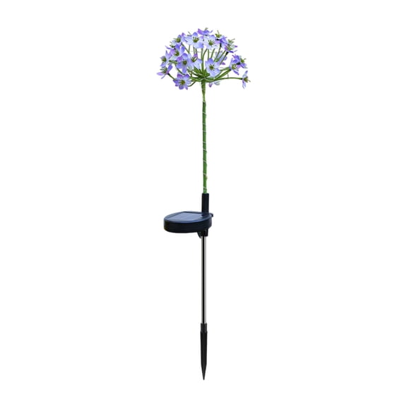 Solar Hundred Flower Light Border LED Light Ground Plug Lamp Outdoor Waterproof Simulation Garden (Purple)