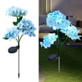 thumbnail image 1 of Solar Hydrangea Lantern Outdoor Garden Light Simulated Flower Stake IP65 Waterproof Auto On Off LED Yard Decor Pathway Patio Gift, 1 of 3