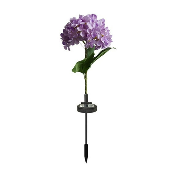 Solar Hydrangea Stake, Solar Flowers Lights Metal Ground Stake LED Light Outdoor Flower Decorations for Garden Yard Patio Lawn Backyard Pathway