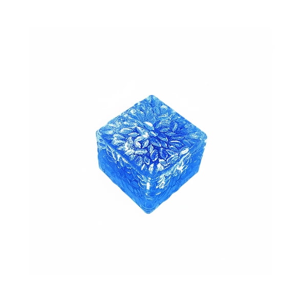 Solar Ice Cube Light, Blue 4 LED Solar Path Light, Waterproof Landscape Accent