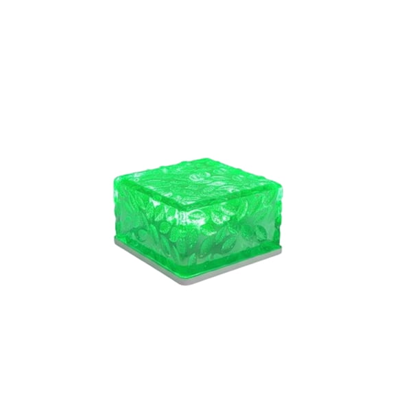 Solar Ice Cube Light, Green 6 LED Solar Path Light, Waterproof Garden Lawn Accent