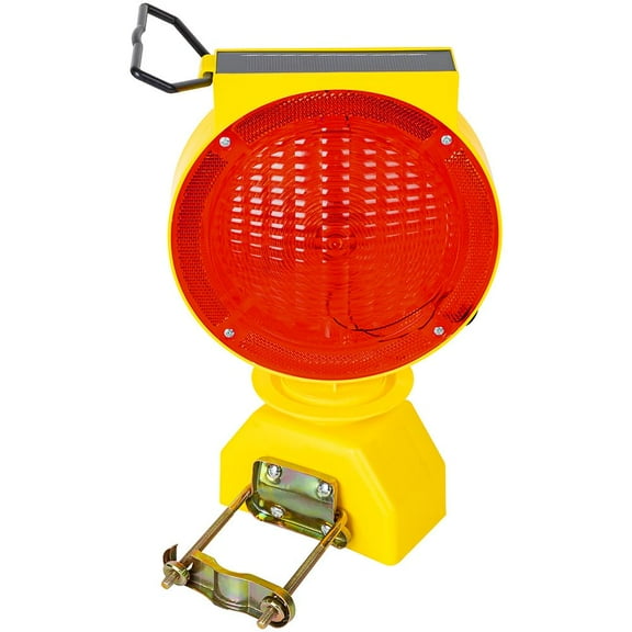 Solar Industrial Warning Lights,Wireless Waterproof Rechargeable Safety Barricade Warning Lights,Traffic Signal Flashing 2 Sided Visibility Amber LED (Amber),Truck warning light