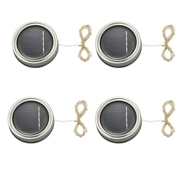 Solar Jar Lid Lights, 24 Pack 20 Led String Fairy Star Firefly Jar Lids Lights,24 Hangers,24 x jar lid string lights 24 x Steel Wire Hangers 4 x box