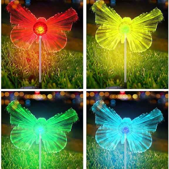 Solar Jellyfish Garden Lights under $5! Yrmaups Solar Garden Lights, Jellyfish Butterfly Moon Shaped LED Outdoor Lights, Waterproof Solar Powered Decor Lights for Yard Patio Pathway