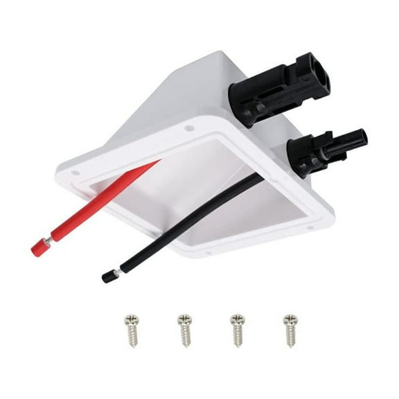 Solar Junction Box Dual Solar Cable Entry Enclosure with 1ft Cable Extension