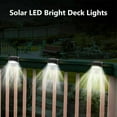 Solar LED Bright Deck Lights Outdoor Garden Patio Railing Decks Path