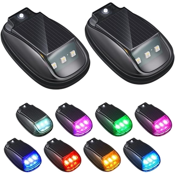 Solar LED Cab Roof Marker Lights, RGB Lamp with Remote for Truck Vehicle Outdoor Use