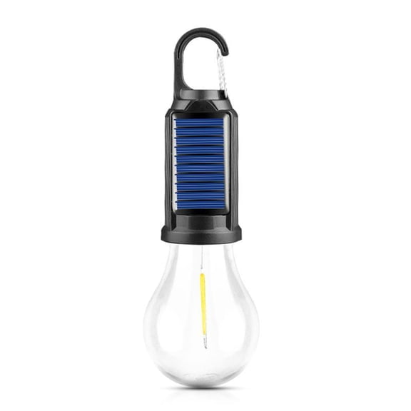 Solar LED Camping Bulbs with Hook – Type-C Rechargeable, IPX4 Waterproof, 3 Lighting Modes (High/Low/Strobe), 18650 Lithium Battery, Solar-Powered, Sleek Design– Portable
