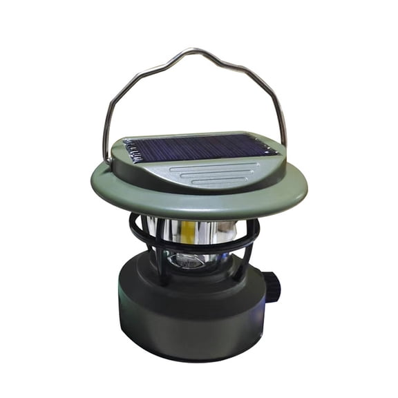 Solar LED Camping Lantern, Bright Portable Survival Lanterns,Multifunctional retro camp lamp - Small