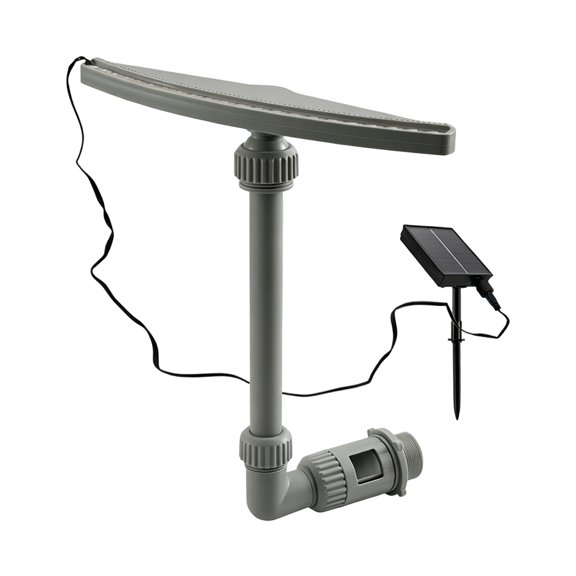 Solar LED Fountain Pump Outdoor Water Feature with Separate Solar Panel Spray Nozzles Adjustable Pole for Pond Birdbath