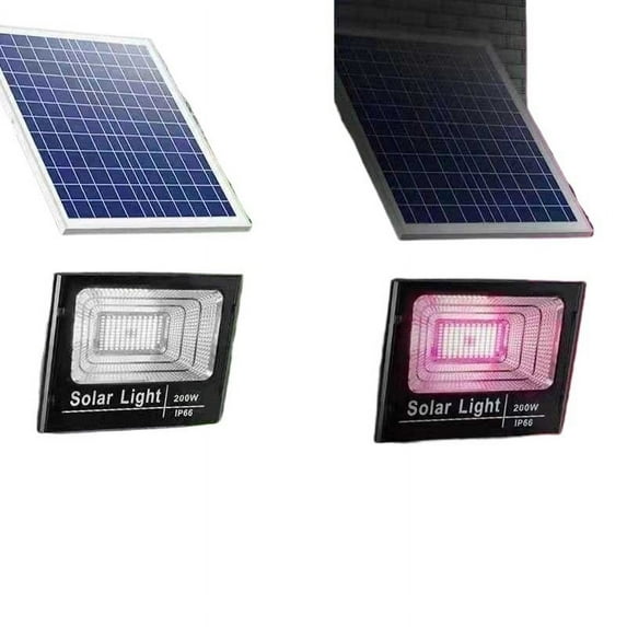 Solar LED Grow Light Full Spectrum Floodlight Plant Growing Light with Remote Waterproof Phytolamp