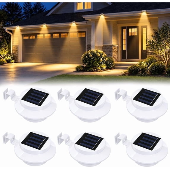 Slar Railing Solar LED Gutter Wall Light Outdoor Accent Waterproof Fence Soffit Lamp ...
