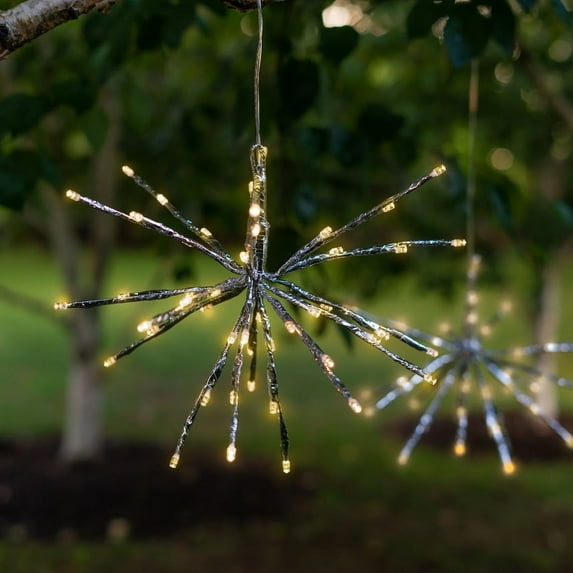 Solar LED Hanging Snowflake Starburst Light