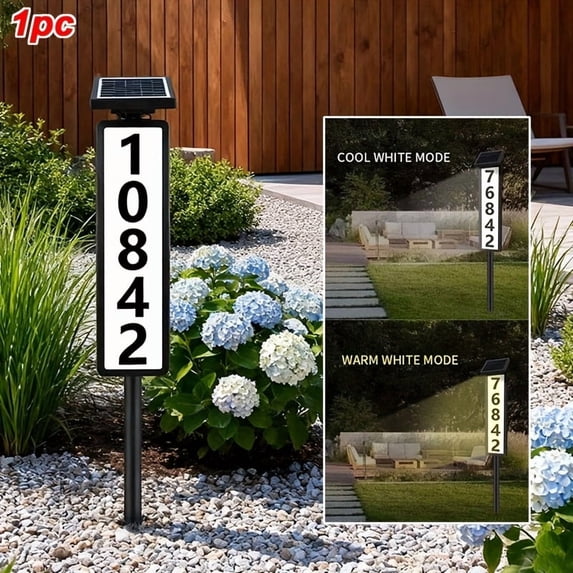 Solar LED House Number Address Sign IP44 Waterproof Dusk To Dawn Auto solar-led-house-number-address-sign-ip44-waterproof-dusk-to-dawn-auto