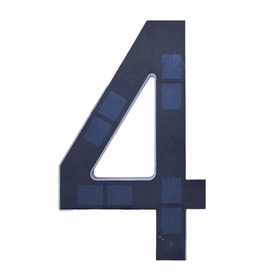 Solar LED House Number Sign, Automatic Illuminated Address Plaque for Nighttime Visibility, Waterproof Solar Door Plaque for Home, Villa & Garage