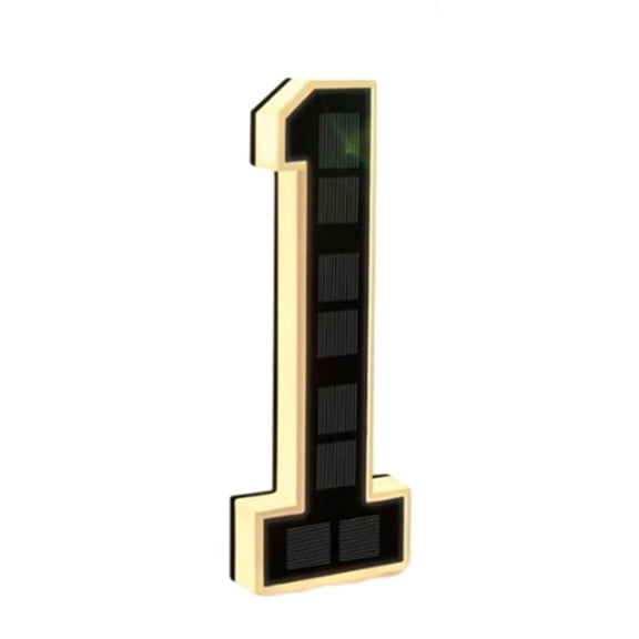 Solar LED House Numbers & Letters, Lighted House Numbers for Outside, Solar Address Sign, Upgrade Your Home’s Curb Appeal, IP65 Waterproof, 8–12h Night Visibility, Easy DIY Install