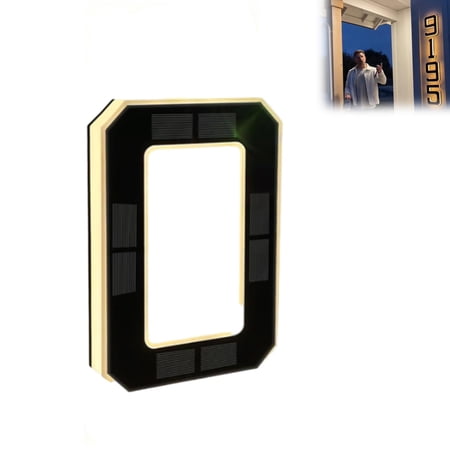 Solar LED House Numbers & Letters, Lighted House Numbers for Outside, Solar Address Sign, Upgrade Your Home’s Curb Appeal, IP65 Waterproof, 8–12h Night Visibility, Easy DIY Install