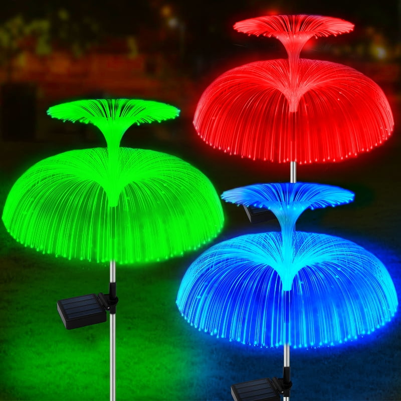 Solar LED Jellyfish Lights Outdoor Garden Decor Lawn Light 7 Color ...