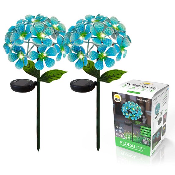 Solar LED Metal Flower Stake Lights- multiple colors (1 or 2 pack)