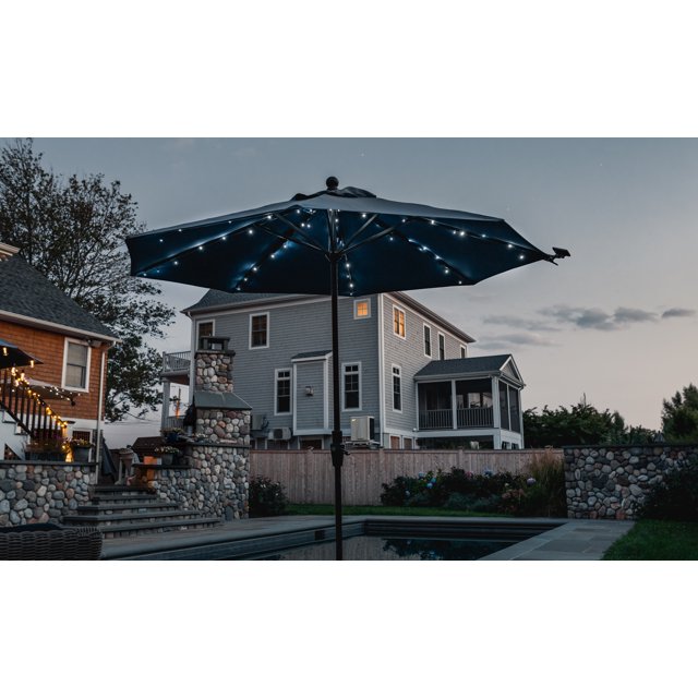 Solar LED Patio Umbrella String Lights