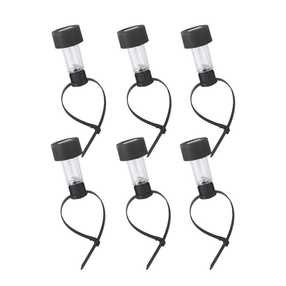 Solar LED Pool Lights 6-Piece Set Plastic Waterproof for Night Safety and Easy Installation