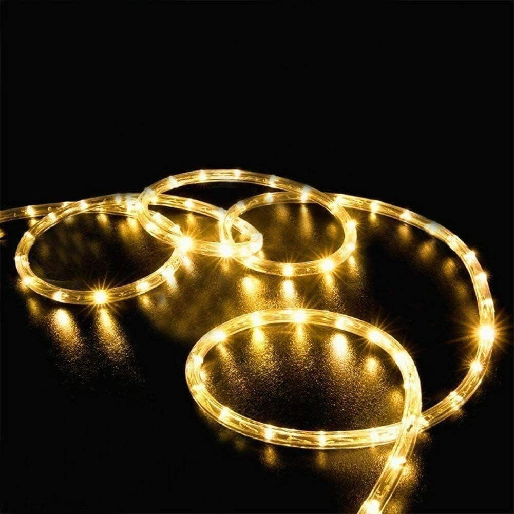Solar LED Powered Fairy String Rope Strip Lights Waterproof Outdoor Garden Patio Yard Path Lamp
