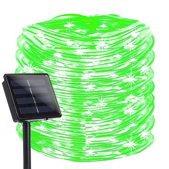 Solar LED Rope Lights Outdoor Waterproof 39FT/12M 8 Modes Tube Lights String Camping Rope Lights Twinkle Lights Decoration for Wedding Garden Patio Background Christmas