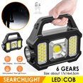 Solar LED Searchlight Portable Spotlight USB Rechargeable Hand Torch