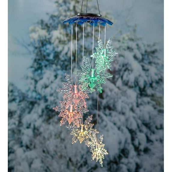 Solar LED Snowflakes Holiday Mobile